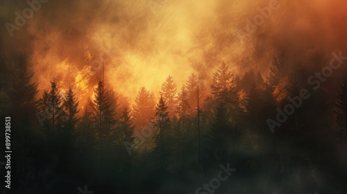 Forest fire smoke