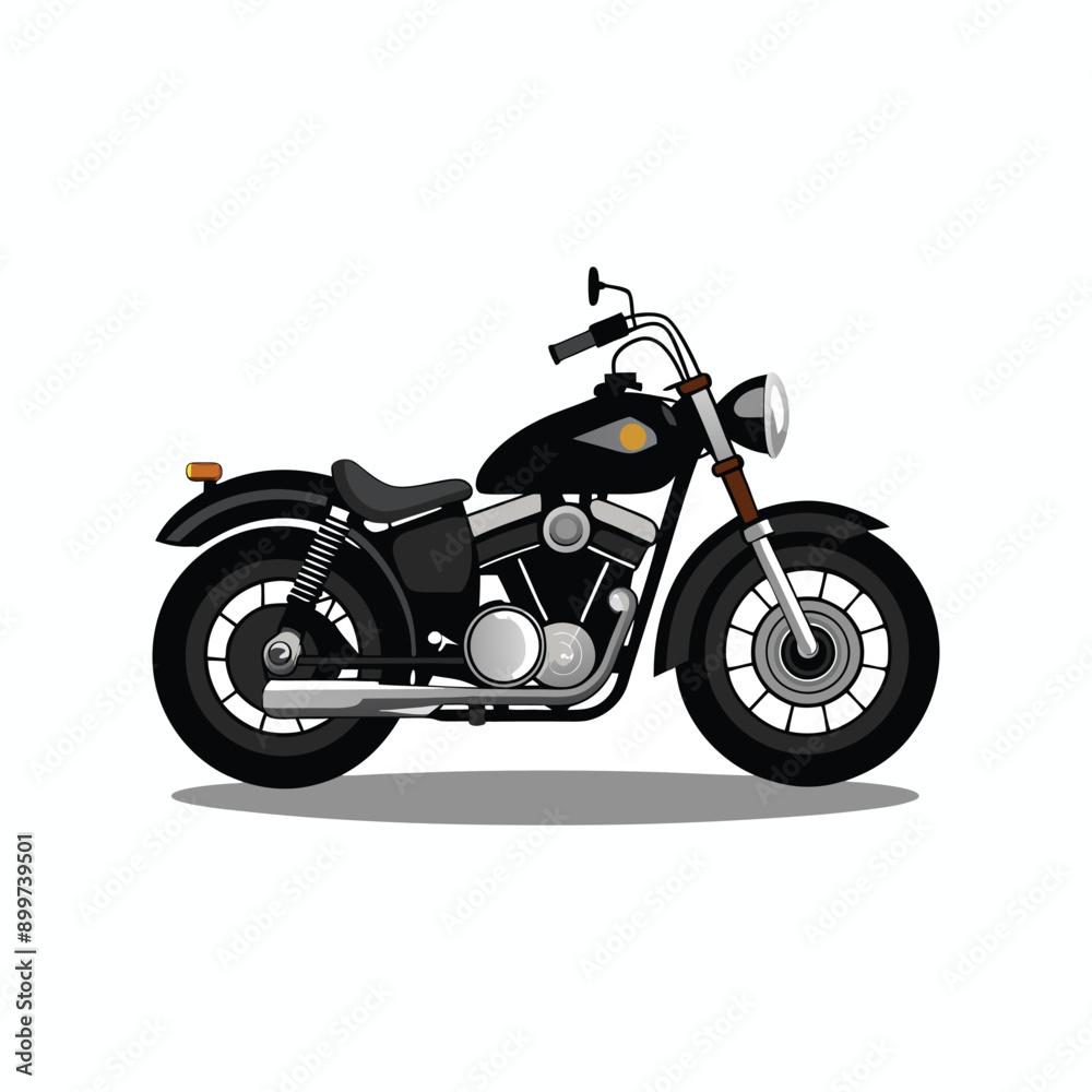 Obraz premium Silhouette motorbike vector