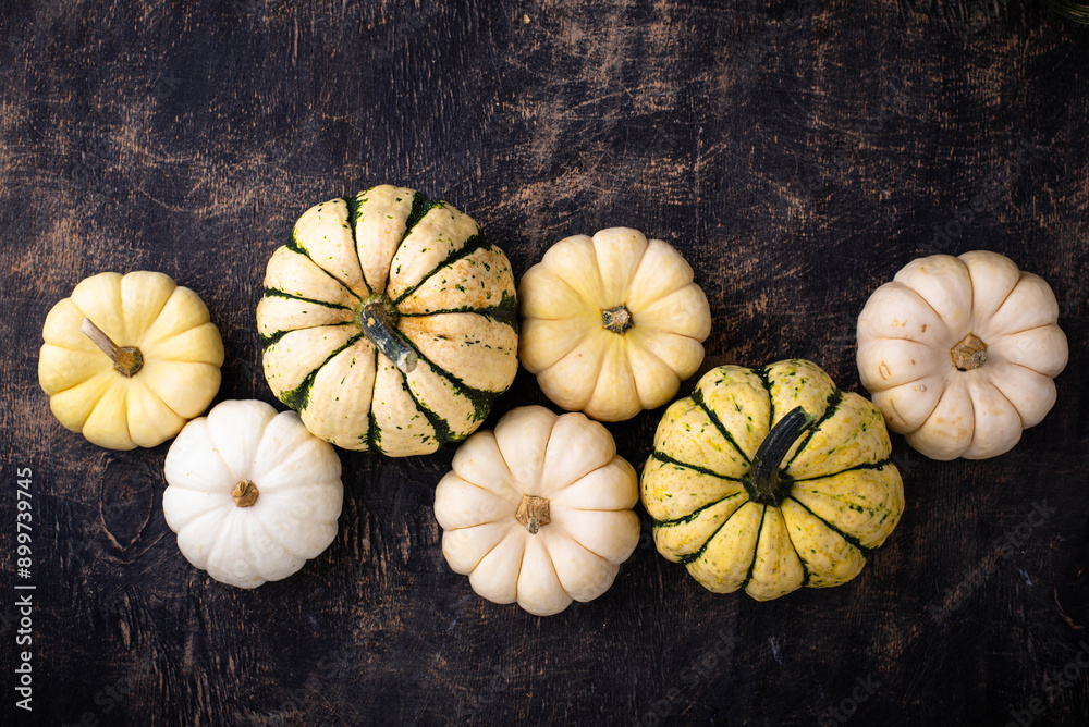 Autumn fall background with pumpkins Autumn fall background with pumpkins