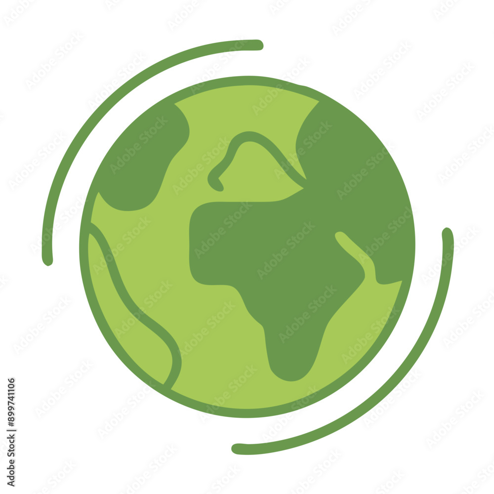 Vector Icon Dedicated to Ecology in Green Shades Featuring the Earth with Clean, Straight Lines and Shapes. Perfect for Eco-Friendly Branding, Environmental Campaigns, Green Technology, Vector Icon Dedicated to Ecology in Green Shades Featuring the Earth with Clean, Straight Lines and Shapes. Perfect for Eco-Friendly Branding, Environmental Campaigns, Green Technology,