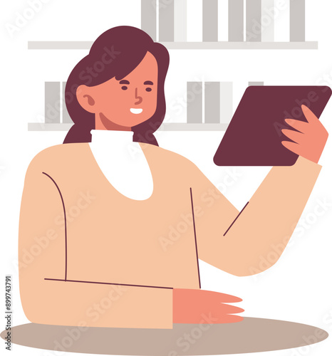 woman cartoon character modern style avatar