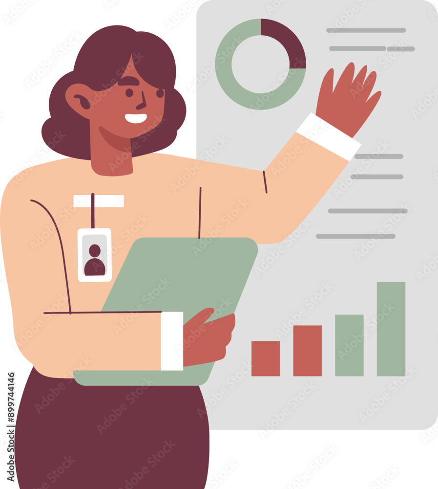 woman cartoon character modern style avatar