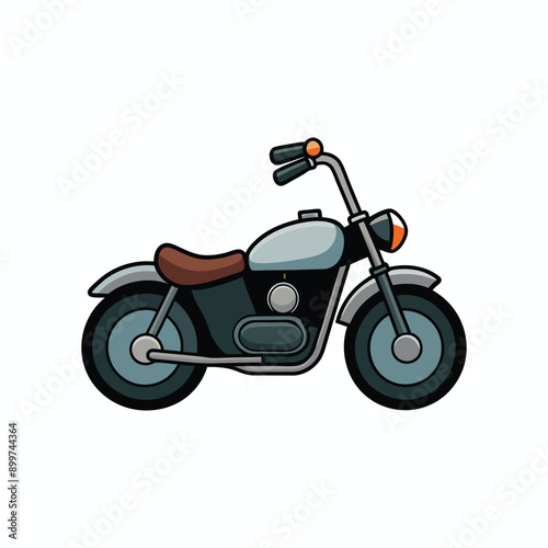 Silhouette motorbike vector