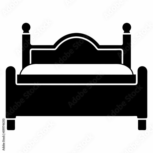  Bed Silhouette Vector Illustration