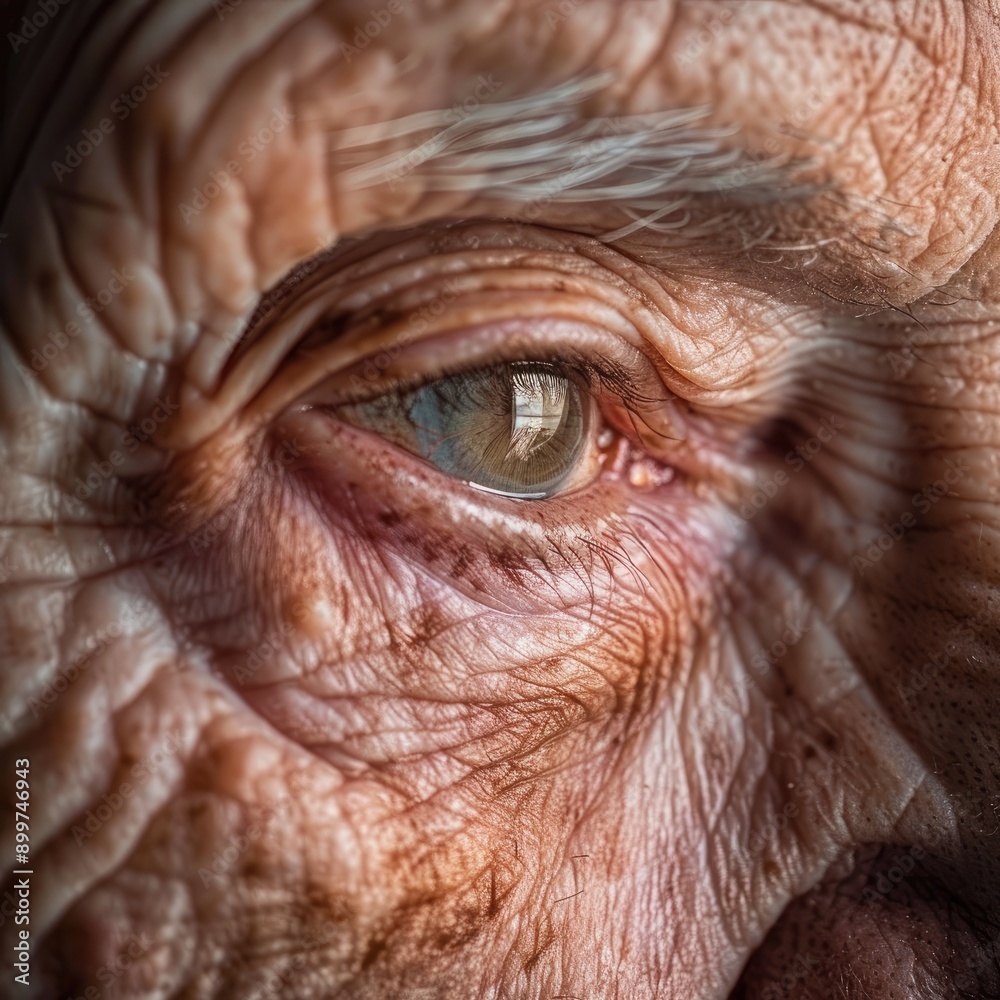 Fototapeta premium Close-up of a human eye showing intricate iris and details
