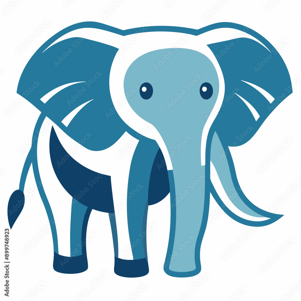 Obraz premium Elephant Silhouette Vector Illustration
