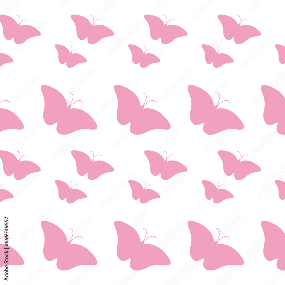 Pink Butterfly Seamless Pattern Design Pink Butterfly Seamless Pattern Design