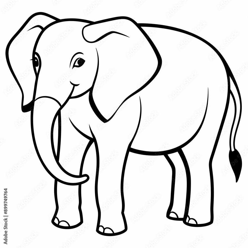 Fototapeta premium Elephant Silhouette Vector Illustration