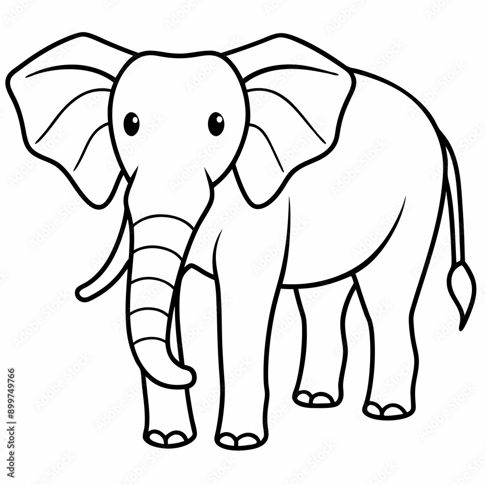 Fototapeta premium Elephant Silhouette Vector Illustration