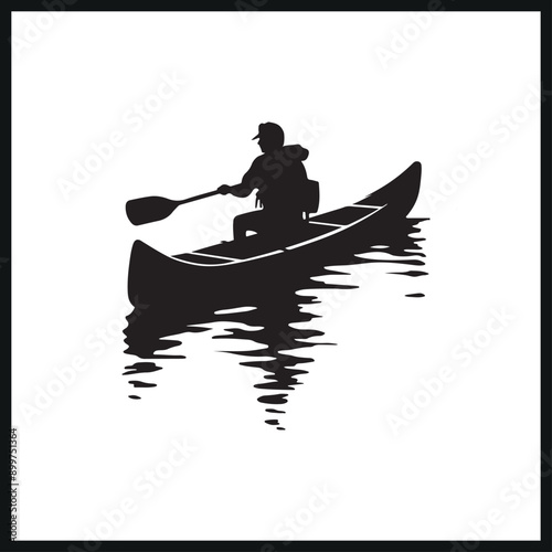 Canoeing Kayaking silhouette