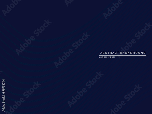 Abstract futuristic wave lines background with blue light effect. Modern simple flowing wave shape design. Suitable for covers, posters, websites, brochures, flyers, banners, presentations, etc.
