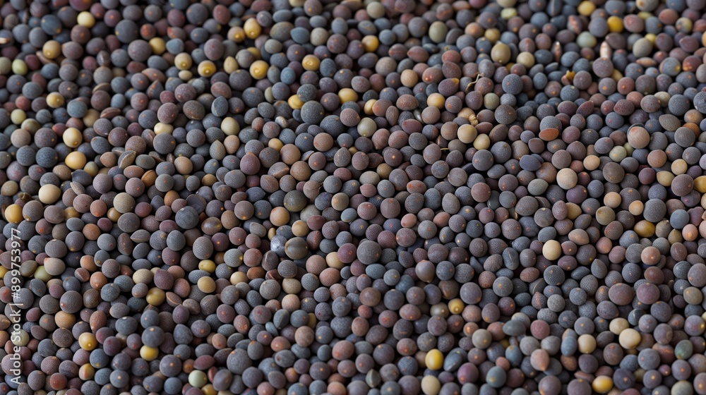 Macro close-up of fresh raw canola rapeseeds, canola rape seed texture surface for wallpaper banner background with copyspace Macro close-up of fresh raw canola rapeseeds, canola rape seed texture surface for wallpaper banner background with copyspace