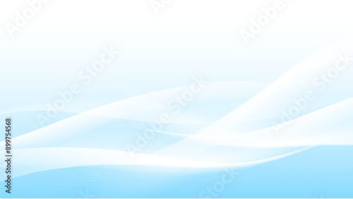 Abstract white wavy glowing lines on a blue background. Futuristic digital high-technology pattern. Health Care concept. Vector illustration