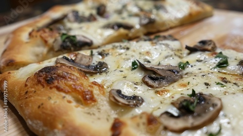 Truffle infused mozzarella pizza photo