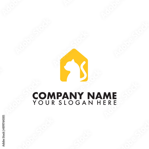 cat house logo on white background