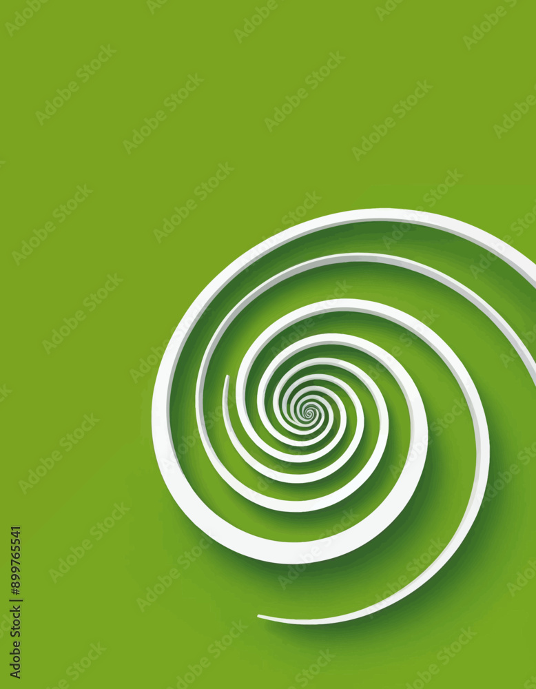 Spiral Design on Green Background Spiral Design on Green Background