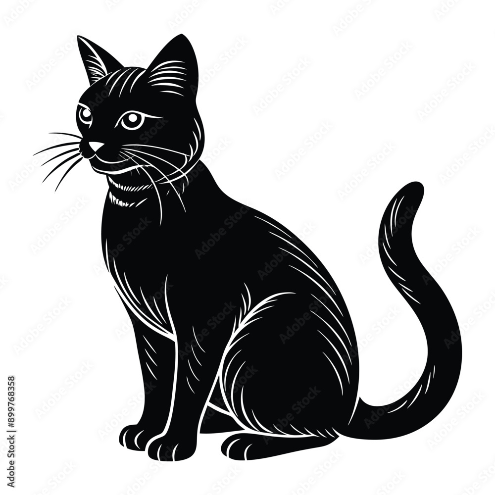 Obraz premium A Cat Silhouette