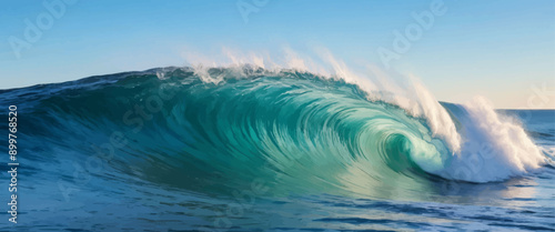 Powerful Ocean Wave Crashing