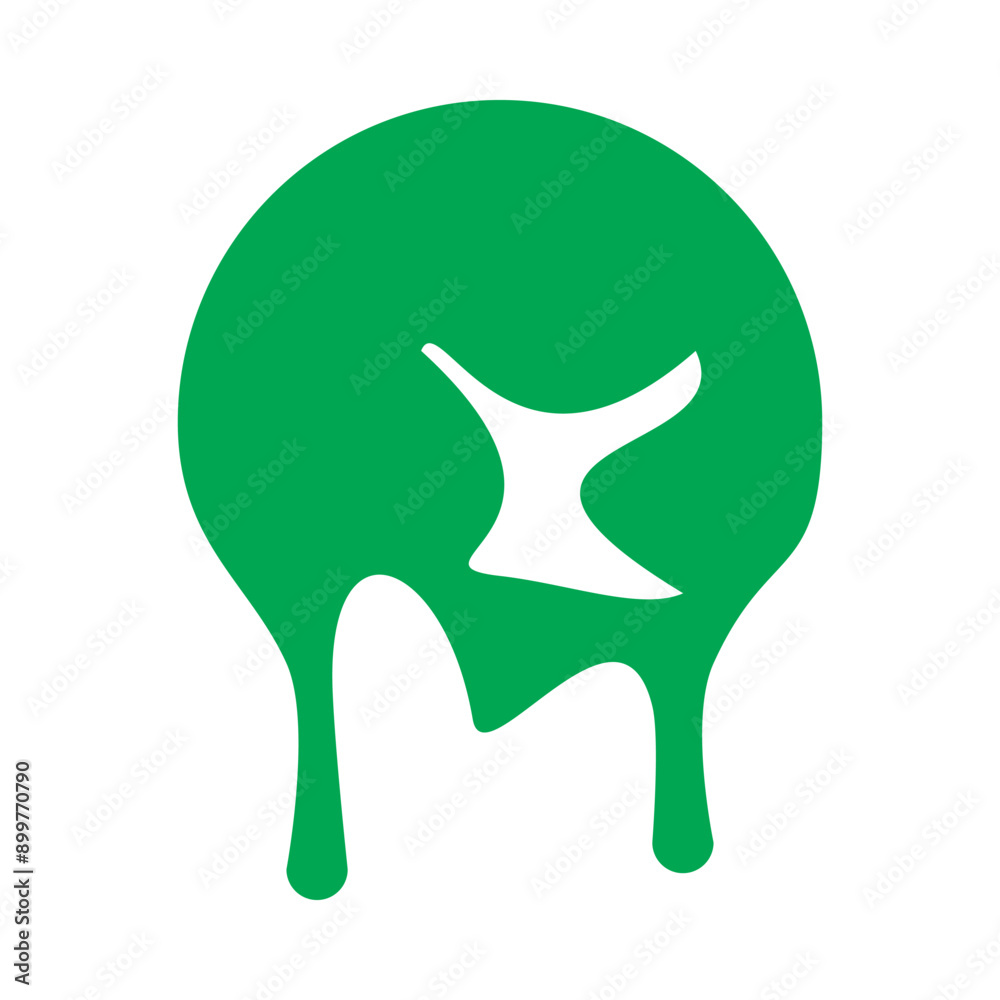 Obraz premium Drop paint icon template