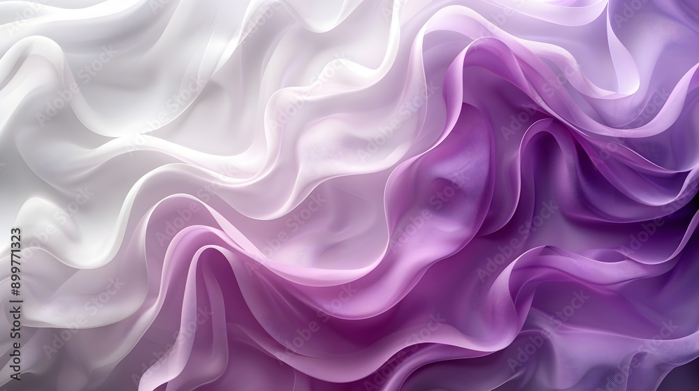 Abstract 3D horizontal waves, heavy cloth flowing, white and violet colors. can be used as texture, desktop background, wallpaper or graphical Abstract 3D horizontal waves, heavy cloth flowing, white and violet colors. can be used as texture, desktop background, wallpaper or graphical