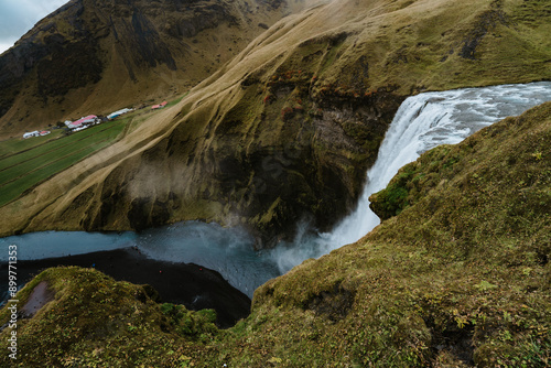 Skógafoss Waterfall in Beautiful Iceland photo