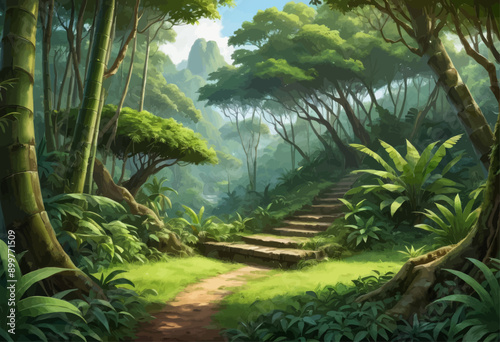 Nature's Path: A Journey Through a Tropical Forest