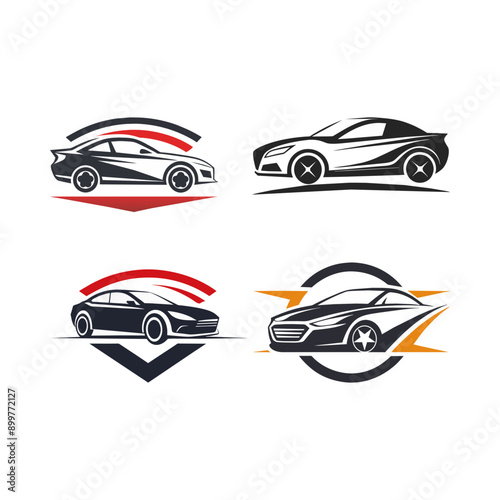 set of car icons illustration