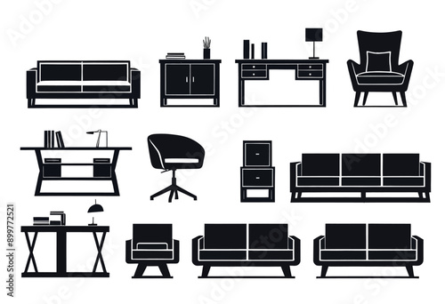 Modern Furniture Icons: A Collection of Contemporary Office and Living Room Furnishings