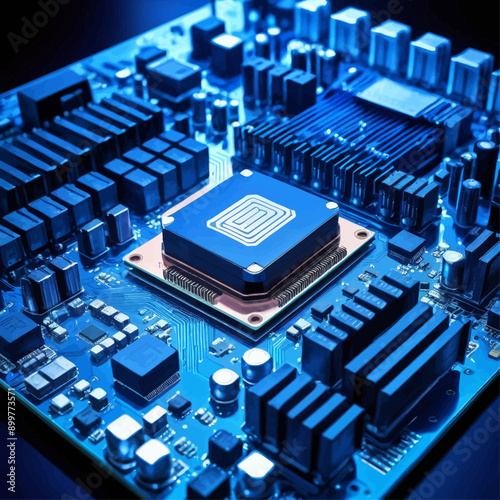 High-Resolution Microprocessor Chip with Circuitry and Pins