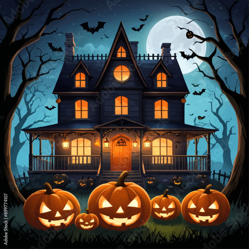 Halloween Night at the Haunted House