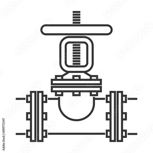 Gas valve in bold line - gate for fossil gases