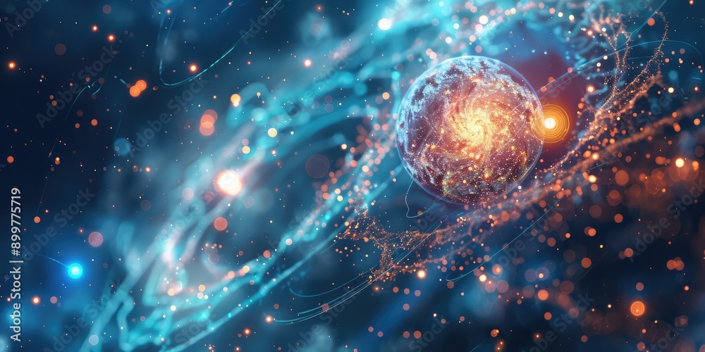 Fototapeta premium Science background. Ai generation.