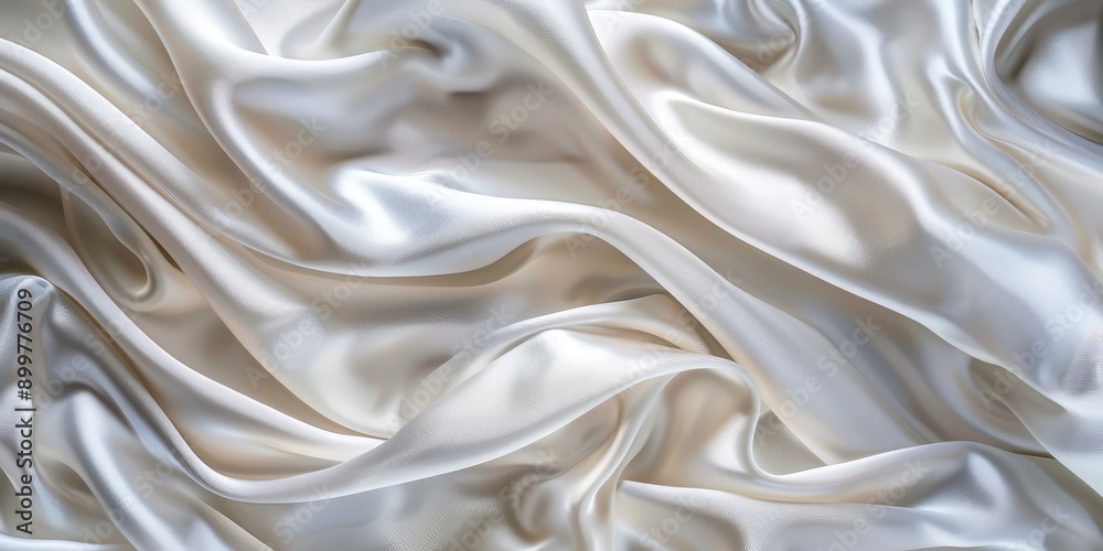 White silk background. Ai generation. White silk background. Ai generation.