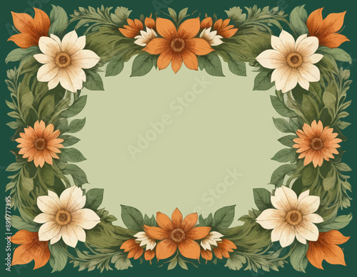 Floral Frame: A Bounty of Blossoms