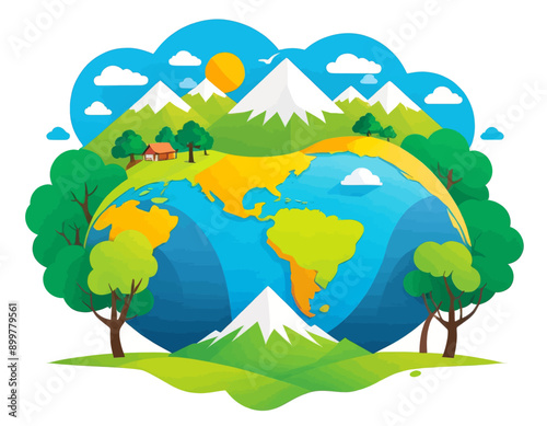 Earth's Landmasses and Oceans