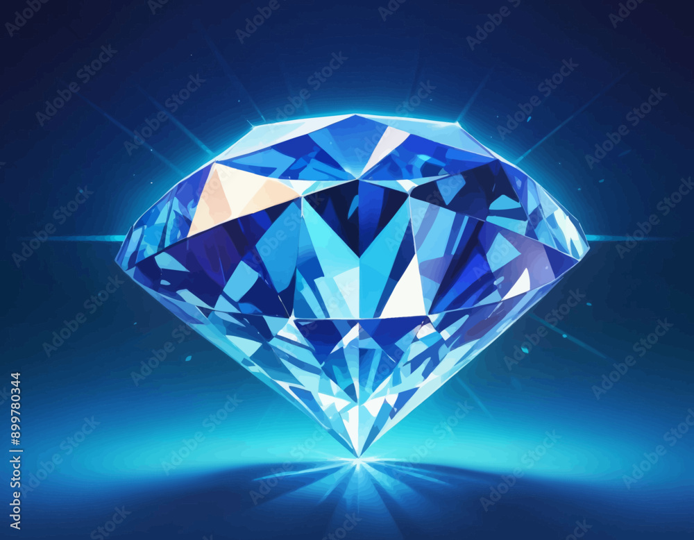 Diamond Illumination: A Sparkling Blue Gemstone Diamond Illumination: A Sparkling Blue Gemstone