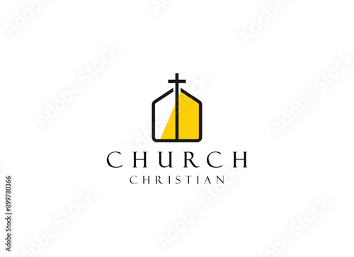 Church religious christian logo design. Church Logo Design