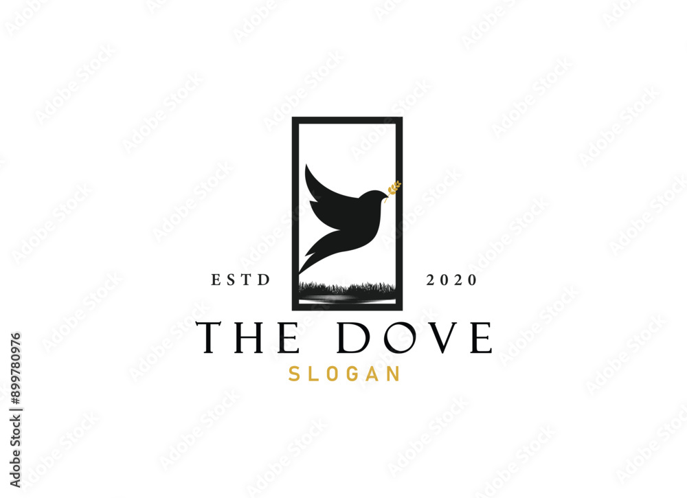 Awesome dove bird logo design vector. Flying bird logo Awesome dove bird logo design vector. Flying bird logo