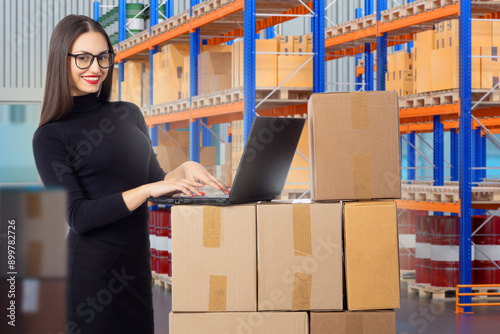 Business woman is standing ...