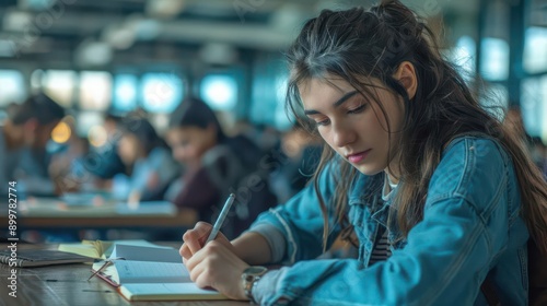 Naklejka Learners placing exercises into packs, study routine, subjects, exercises