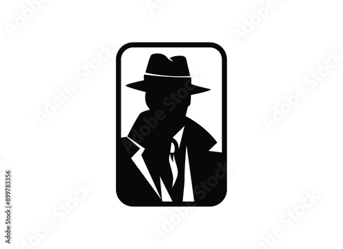 Simple and clean detective logo design. Detectives theme logo