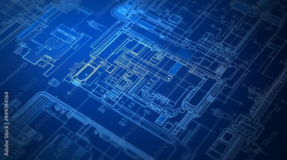 High-detail blueprint showcasing intricate mechanical design. The blue tones and precise lines emphasize the technical and engineering aspects, perfect for projects related to architecture High-detail blueprint showcasing intricate mechanical design. The blue tones and precise lines emphasize the technical and engineering aspects, perfect for projects related to architecture