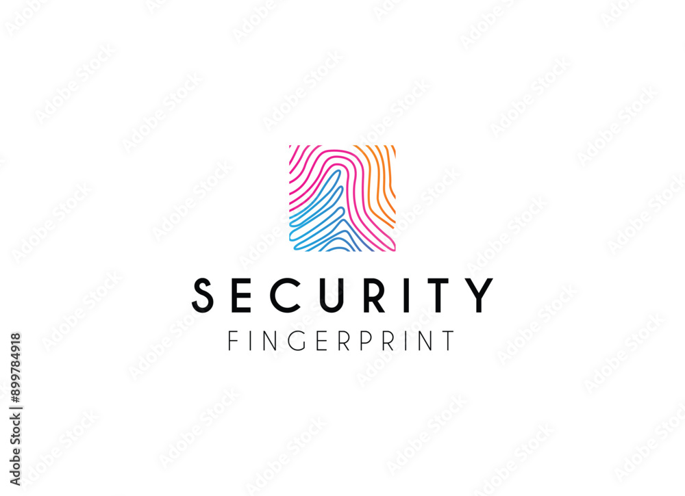 Finger print cyber security Logo Design. Technology logo Design template. Finger print cyber security Logo Design. Technology logo Design template.