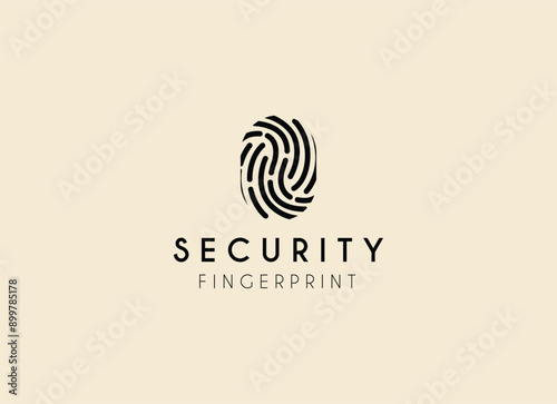 Finger print cyber security Logo Design. Technology logo Design template.