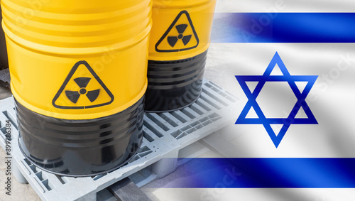 Barrels with nuclear fuel. ...
