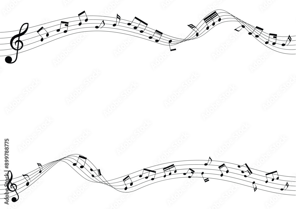 musical notes on flow chords. A vector illustration musical notes on flow chords. A vector illustration