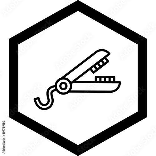 Hair Straightener Icon Design