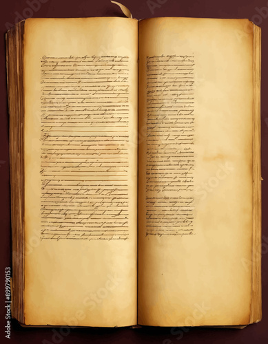 Antique manuscript page with handwritten text and decorative borders