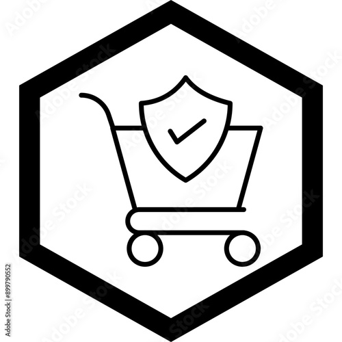 Secure Shopping Icon Design