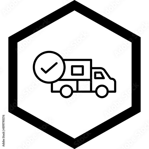 Approved Delivey Icon Design photo